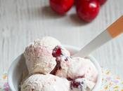 Helado cerezas almíbar