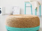 diy: taburete cost cuerda sisal color turquesa