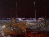 night between ships ".Oil spatula canvas. 2...