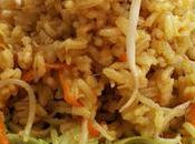 Arroz frito brotes soja