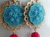 Pendientes antoinette azul rojo
