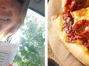 Esta chica ganó pizza gratis pero probará solo pedazo