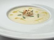 Vichyssoise peras queso almendras