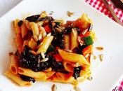 Macarrones vegetales trompetas muerte