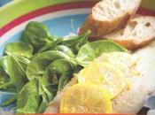 Receta Filete bacalao ensalada espinacas limón