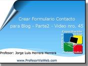 ¿Cómo Crear Formulario Contacto para Blogs? 2da. Parte Video Nro.