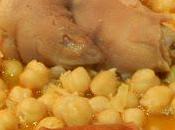 Receta garbanzos manitas cerdo