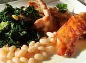 Kale cebolla piñones