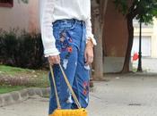 Look jeans bordados