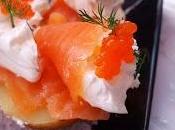 Canapés papas salmón