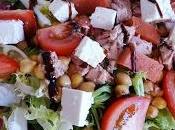 Ensalada atún queso membrillo