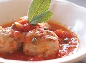 Albóndigas Pollo Salsa Cherries, Alcaparras Salvia