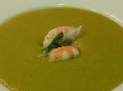 Cómo hacer crema espárragos langostinos