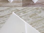 Invitación minimalista: corazones origami mensaje