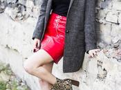 biker leather skirt