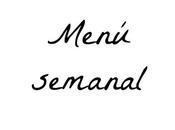 Menú semanal