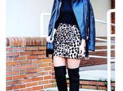 Leopard skirt.