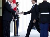 Donald Trump reune primera Justin Trudeau, primer ministro canadiense