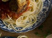 Spaghetti albóndigas vegetarianas