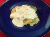 Raviolis salsa queso cabra