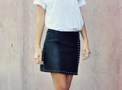 Falda cuero camiseta básica