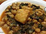 Garbanzos bacalao espinacas