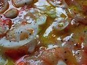 Carpaccio gamba roja aroma balsamico trufa blanca