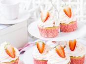 Cupcakes Fresas Almendra. Cupcake Temporada