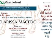 Presentación-coloquio sobre poesía brasileña actual Clarissa Macedo