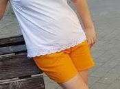 Conjunto blanco naranja