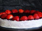 Pastel queso fresas