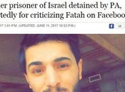 Palestino detenido Autoridad Palestina criticar Fatah.