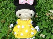 Minnie ganchillo vestido amarillo