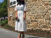 Vestido midi blanco