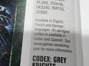 Precios numero paginas codex Caballeros Grises españoles