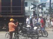 Choque entre tren pipa cerveza cierre Carnavales Bayamo, Granma.