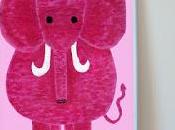 Làmina elefant rosa Lámina elefante