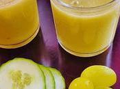 Zumo detox uvas, pepino manzana