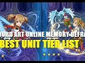 Mejores personajes Sword Online Memory Defrag Tier List