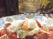 Tomates cherry asados huevo, panceta parmesano