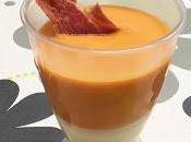 Gazpacho crema queso crujiente jamón