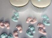 Cuatro imagenes cupcakes decorados para bebes sencillos