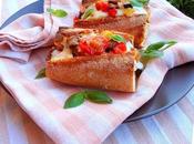 Ratatouille mozzarella baguette caliente