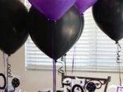 Cuatro fotos arreglos globos para cumpleaños mujer