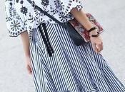 Como combinar falda rayas