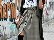 falda midi abotonada cuadros