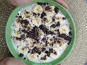 Porridge choco blanco coco cottage, plátano chocolate