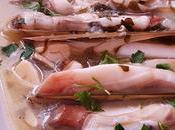 Navajas salsa vino blanco