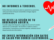 Infografía para proteger datos salud organizaciones sanitarias.