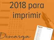 Descarga gratis calendario compacto 2018 para imprimir